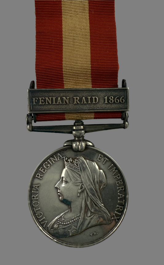 Canada General Service Medal - Fenian Raid 1866 - 1st Sherbrooke Rifle Company - Smith