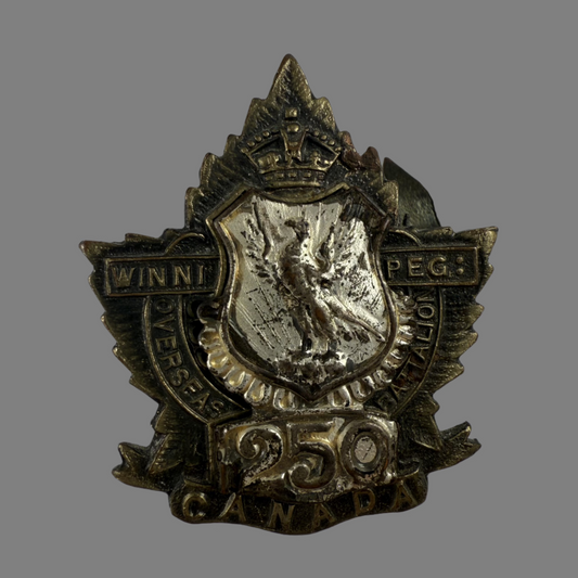 WWI - 250th Canadian Infantry Battalion (White Eagles) Collar Badge