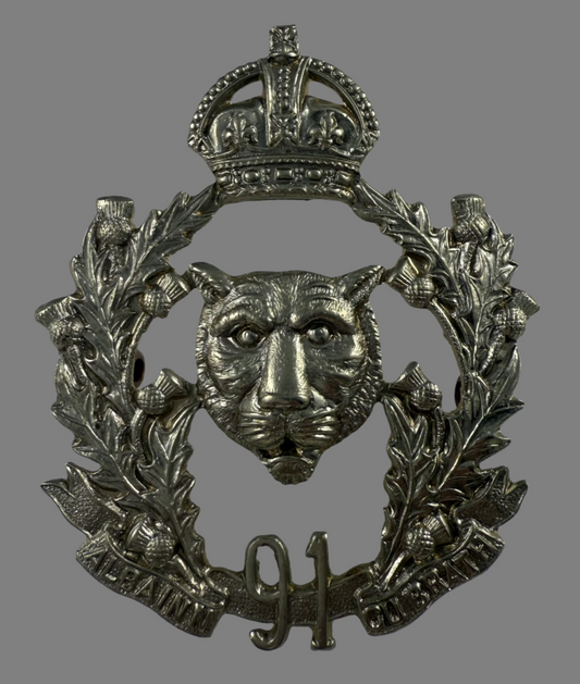 Pre-WWI - 91st Regiment Canadian Highlanders Glengarry Badge