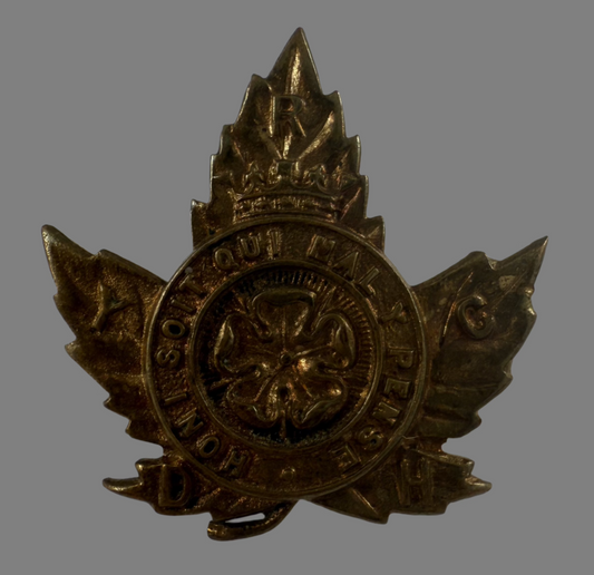 Pre-WWI - Duke of York's Royal Canadian Hussars Collar Badge