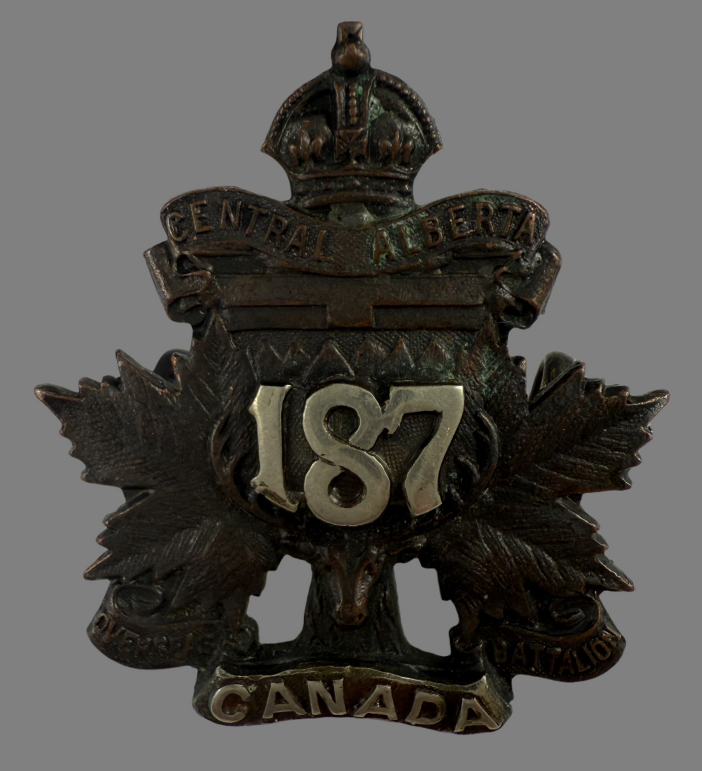 WWI - 187th Canadian Infantry Battalion (Central Alberta) Collar Badge