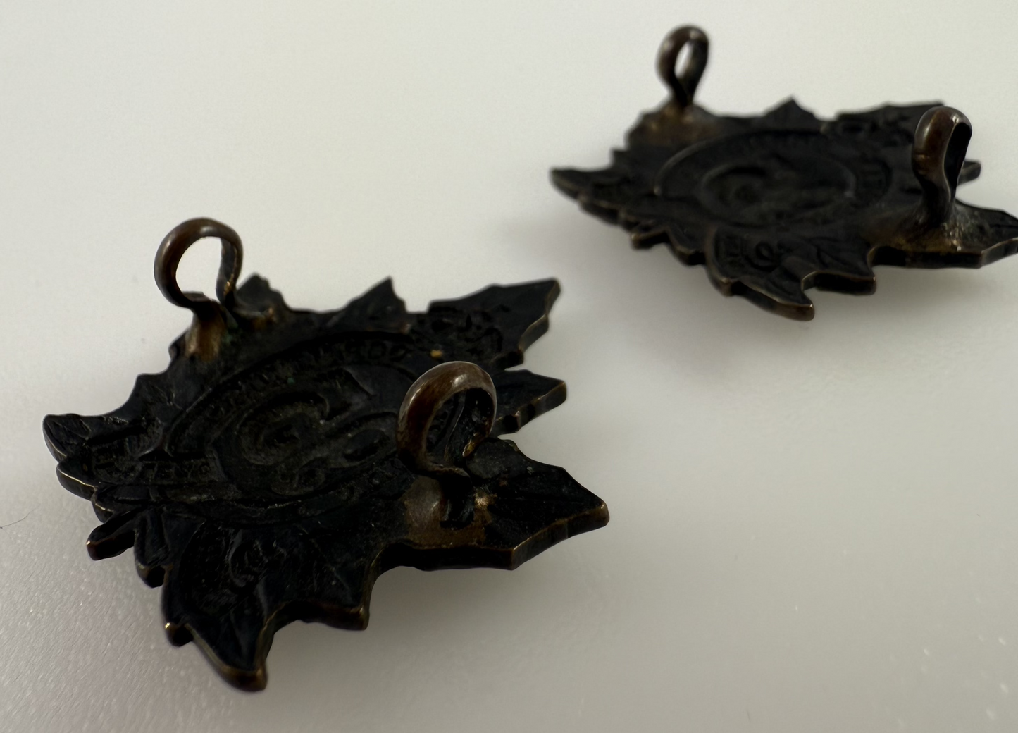 WWI - 95th Canadian Infantry Battalion Collar Badge Pair