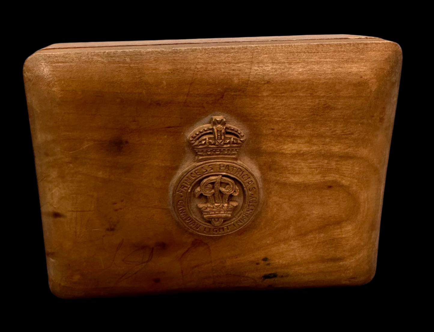 Princess Patricia’s Canadian Light Infantry Hand Carved Wooden Box