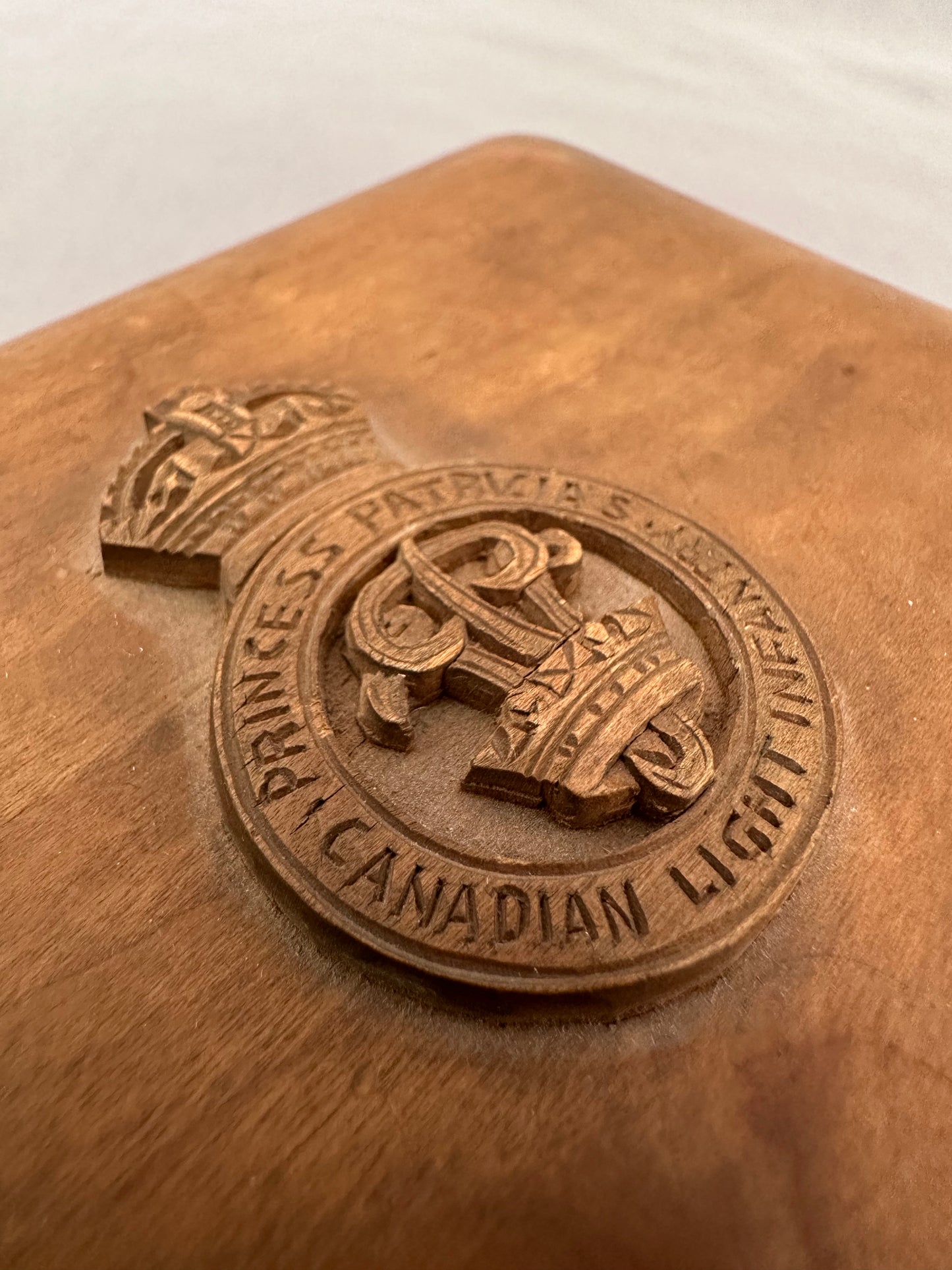 Princess Patricia’s Canadian Light Infantry Hand Carved Wooden Box