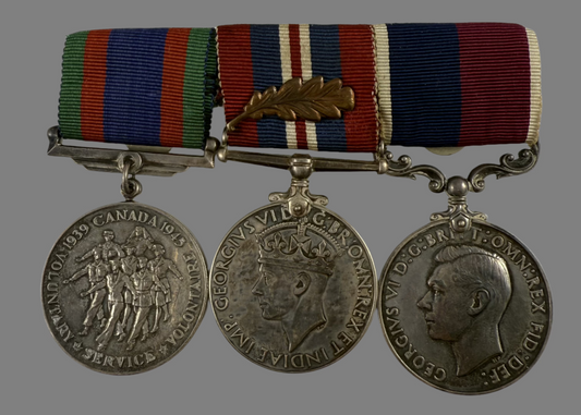 WWII Canadian Long Service Medal Group - RCAF - McKay - Mentioned in Despatches