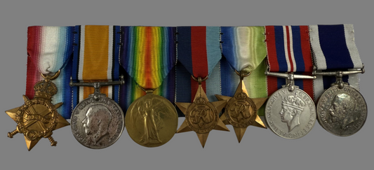 WWI/WWII British Long Service Medal Group - Royal Navy - Notley - Casualty