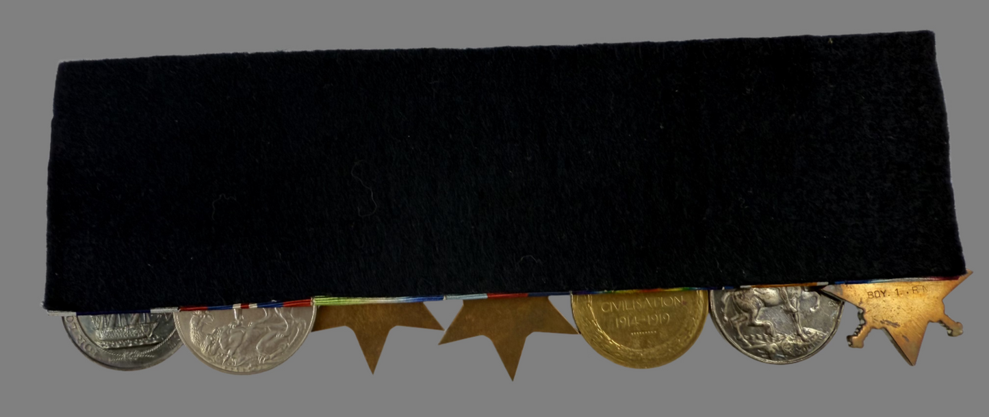 WWI/WWII British Long Service Medal Group - Royal Navy - Notley - Casualty