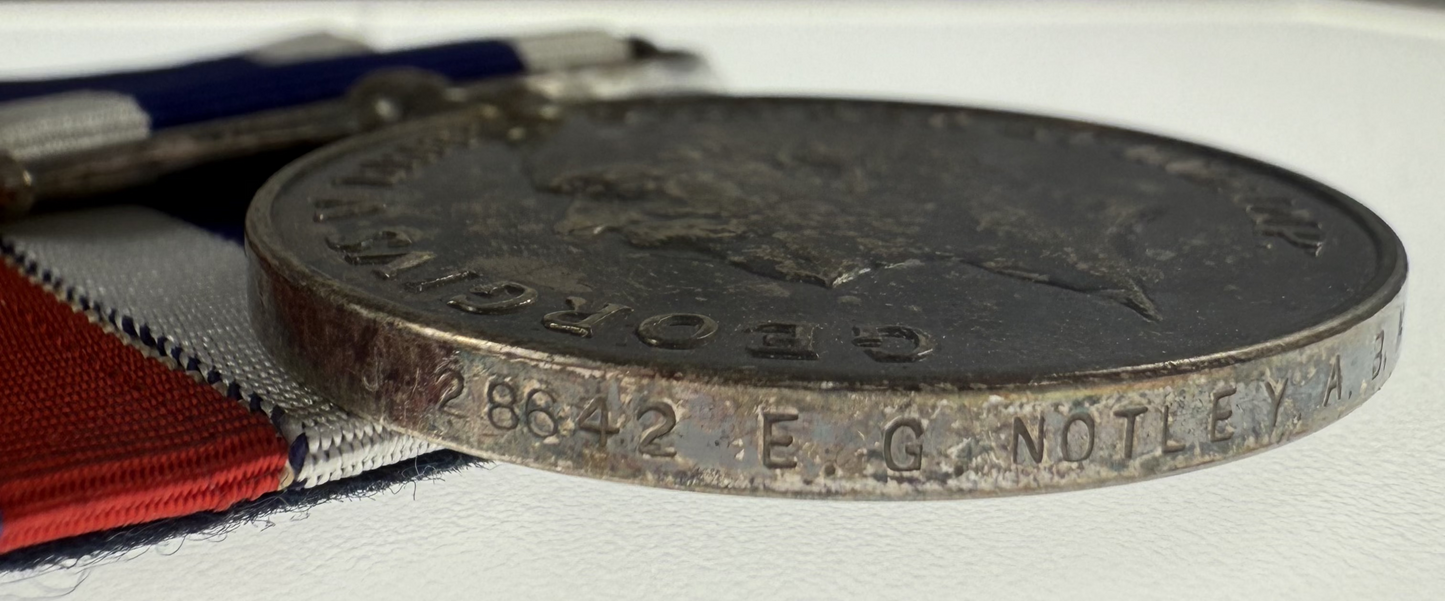 WWI/WWII British Long Service Medal Group - Royal Navy - Notley - Casualty