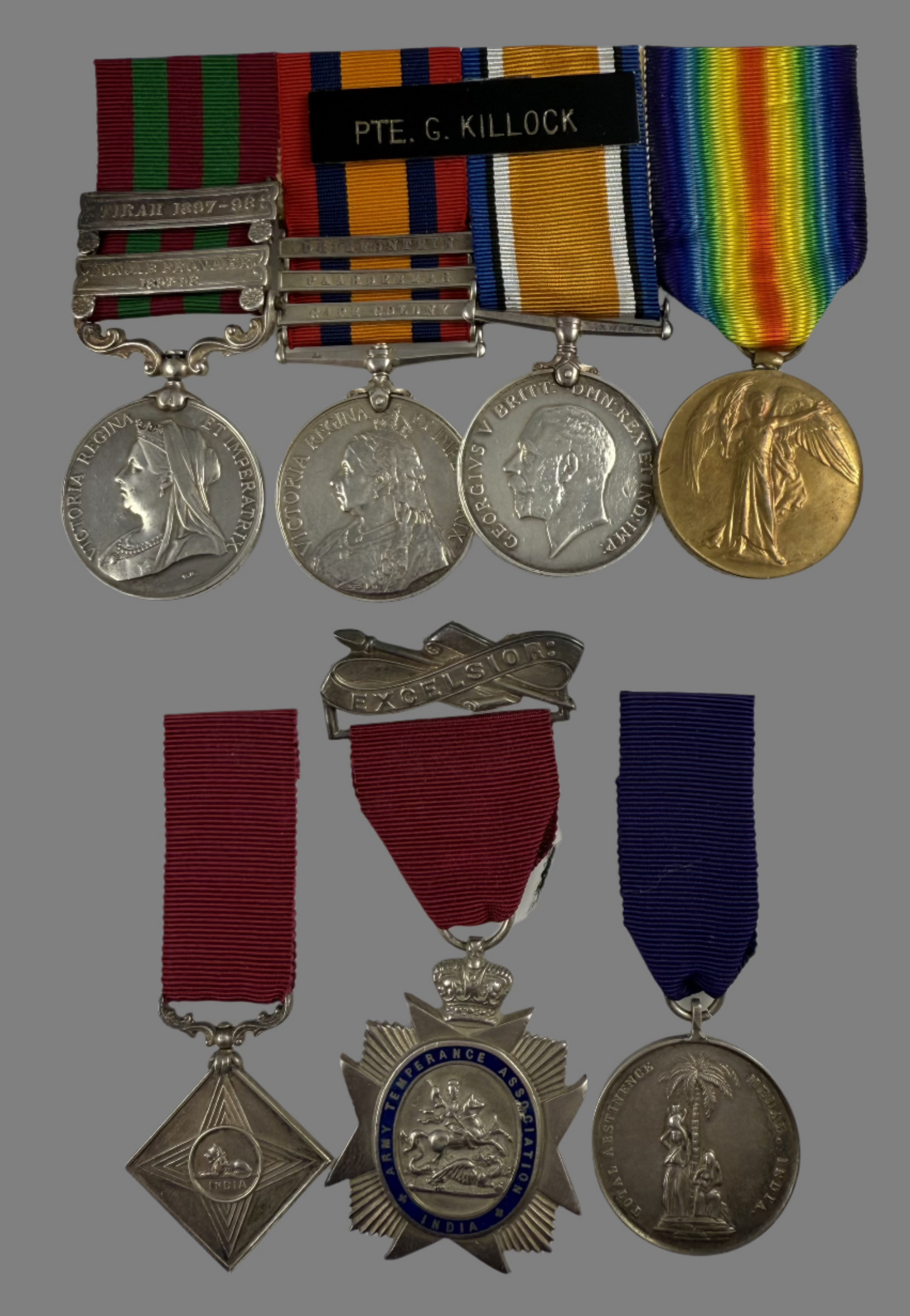 Pre-WWI / WWI Medal Group to Gordon Highlanders / CEF - Killick