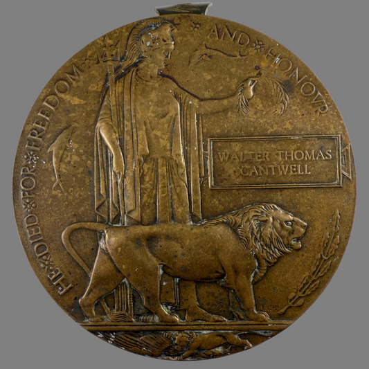 WWI Memorial Plaque - Cantwell - 24th Canadian Infantry Battalion (Victoria Rifles)