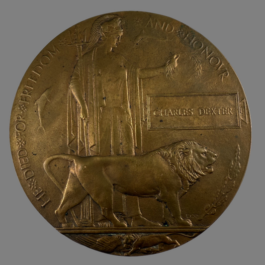 WWI Memorial Plaque - Dexter - Warwickshire Regiment / Middlesex Regiment