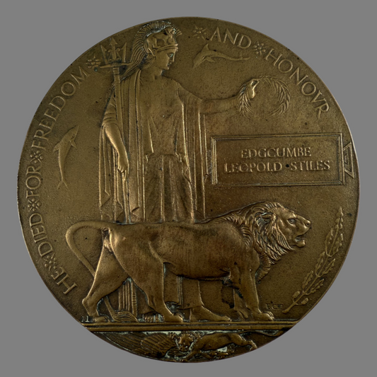WWI Memorial Plaque - Stiles - 4th Battalion (East Kent Regiment)