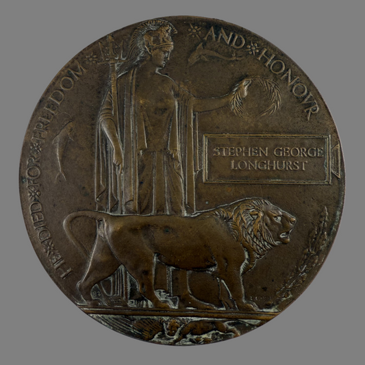 WWI Memorial Plaque - Longhurst - 18th Battalion (King's Royal Rifle Corps) - POW