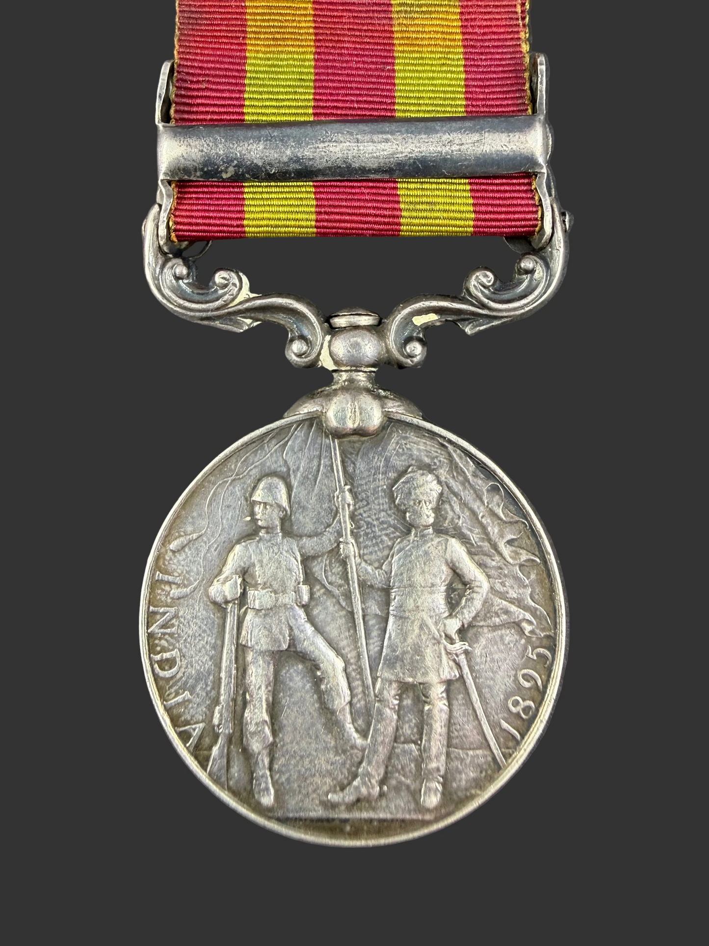 British - Pre-WWI -  India Medal 1895 - Middlesex Regiment - Stocks
