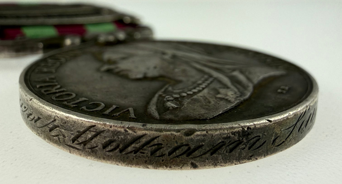 British - Pre-WWI -  India Medal 1895 - 19th Bengal Lancers (Fane's Horse)