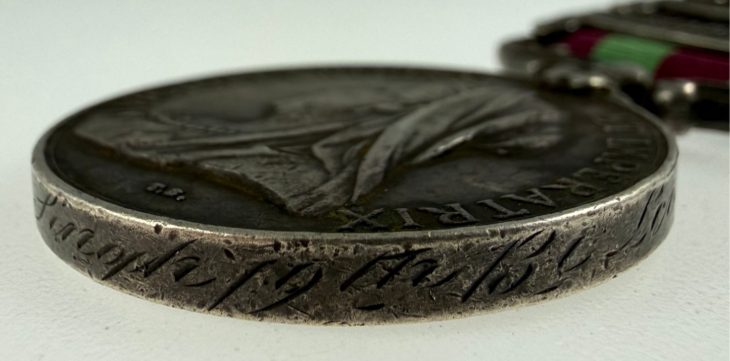 British - Pre-WWI -  India Medal 1895 - 19th Bengal Lancers (Fane's Horse)
