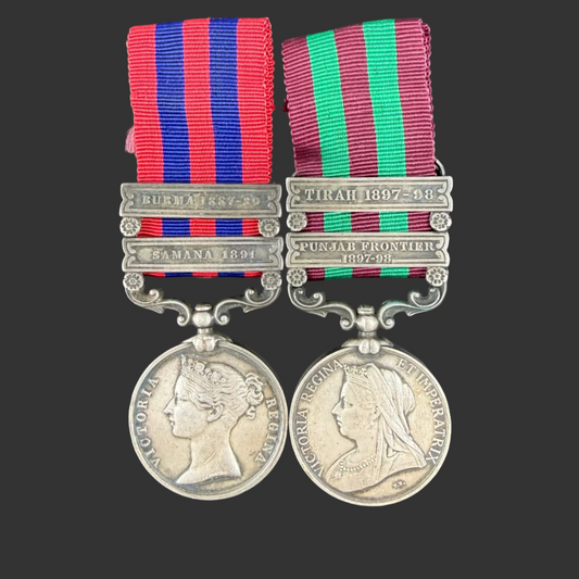 British - Pre-WWI - Medal Pair - Indian General Service Medal 1854, India Medal 1895 - 19th Bengal Lancers (Fane's Horse)