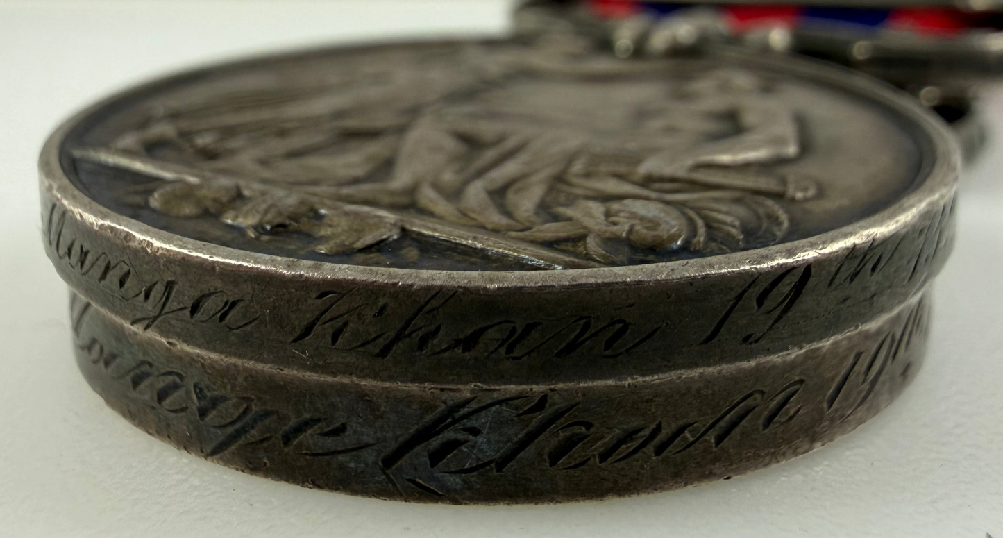 British - Pre-WWI - Medal Pair - Indian General Service Medal 1854, India Medal 1895 - 19th Bengal Lancers (Fane's Horse)