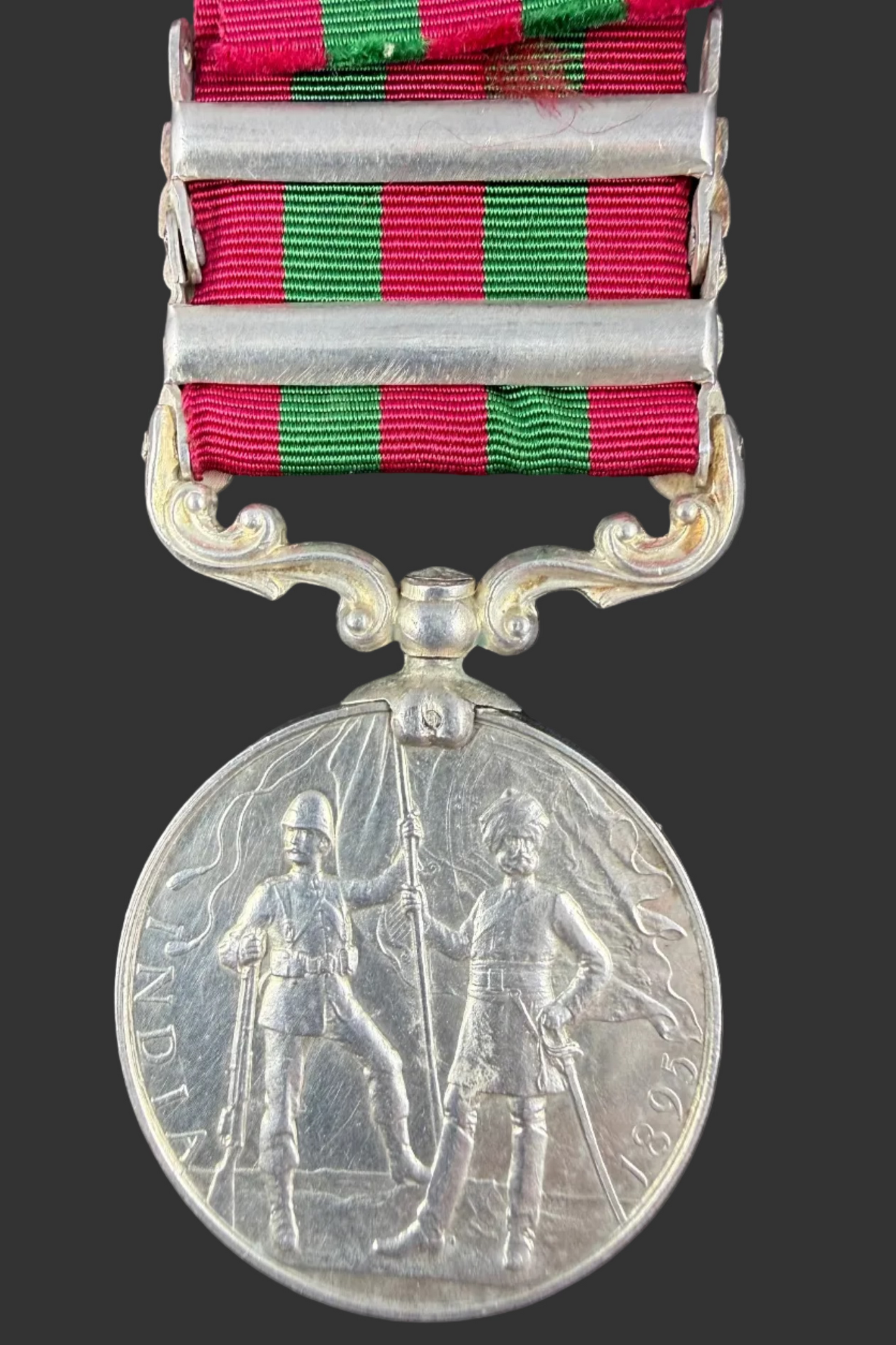British - Pre-WWI - India Medal 1895 - Royal Inniskilling Fusiliers - Wylie