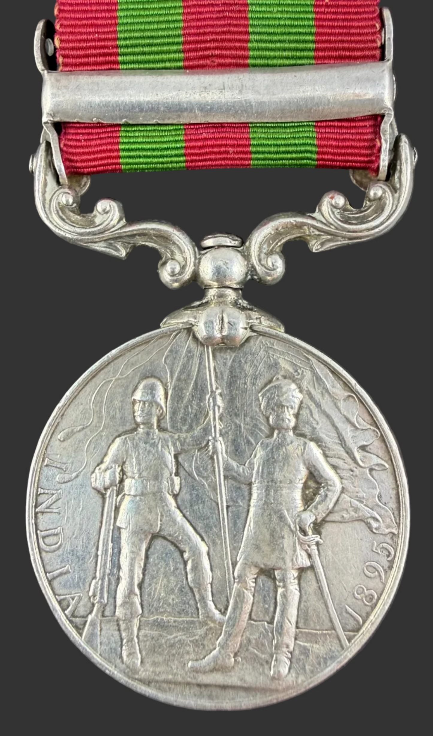 British - Pre-WWI - India Medal 1895 - Royal Inniskilling Fusiliers - Corey - Wounded