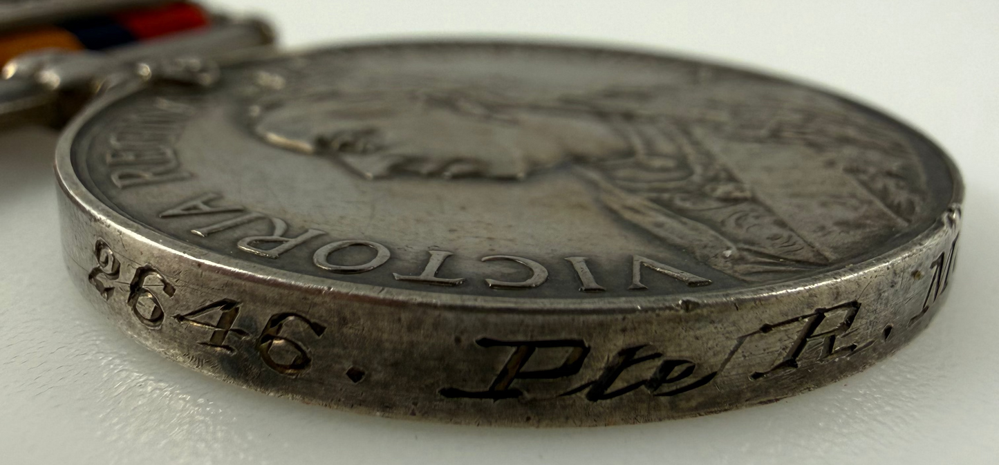 British - Pre-WWI - Queen's South Africa Medal - 6th (Inniskilling) Dragoons - McLean - Zululand 1888