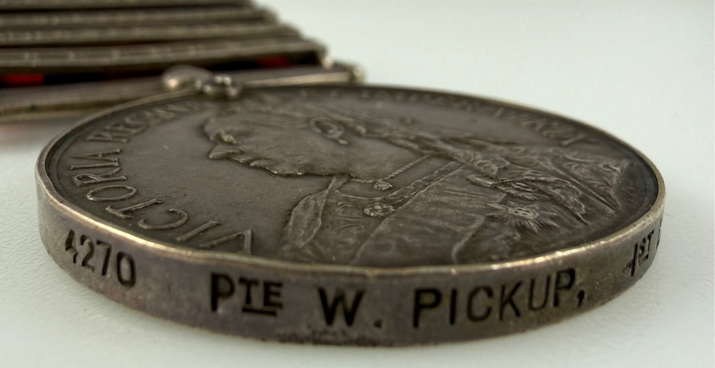 British - Pre-WWI - Queen's South Africa Medal - Loyal North Lancashire Regiment - Pickup