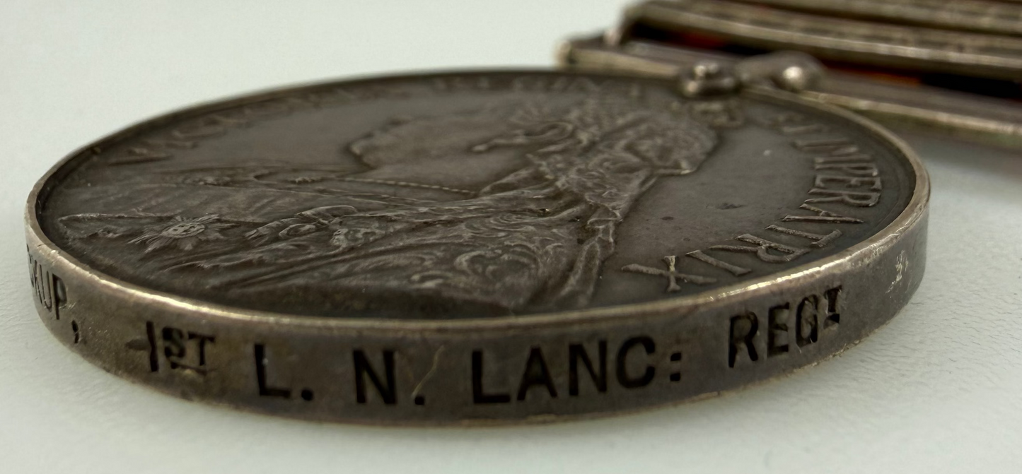 British - Pre-WWI - Queen's South Africa Medal - Loyal North Lancashire Regiment - Pickup