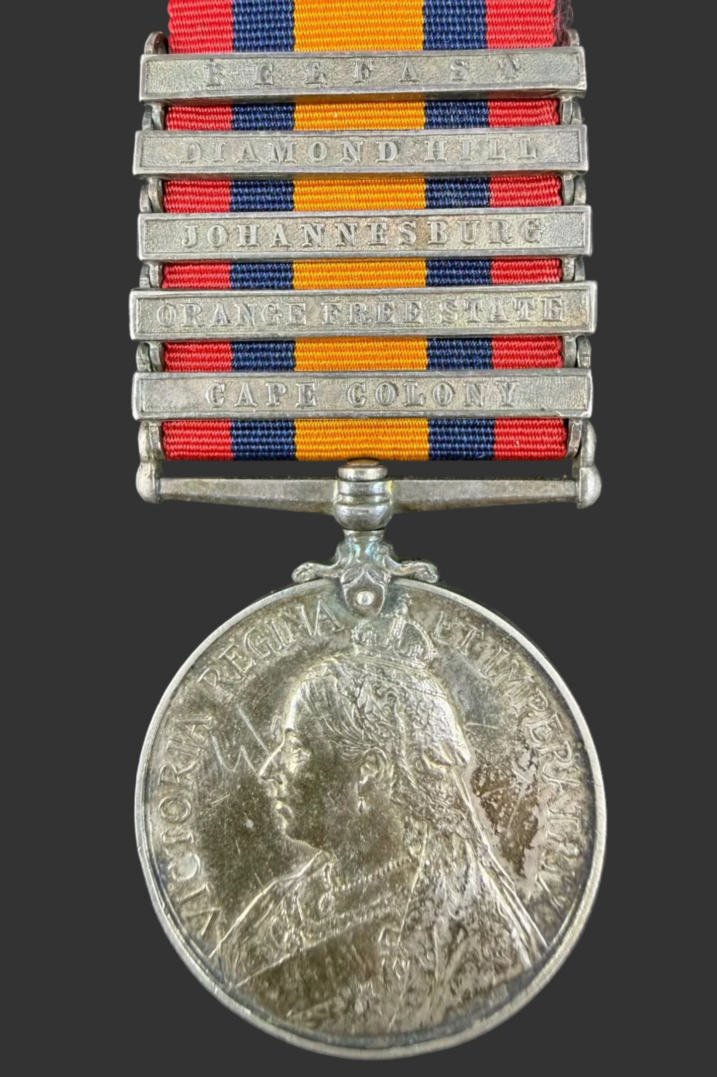 British - Pre-WWI - Queen's South Africa Medal - 6th (Inniskilling) Dragoons - Grattage