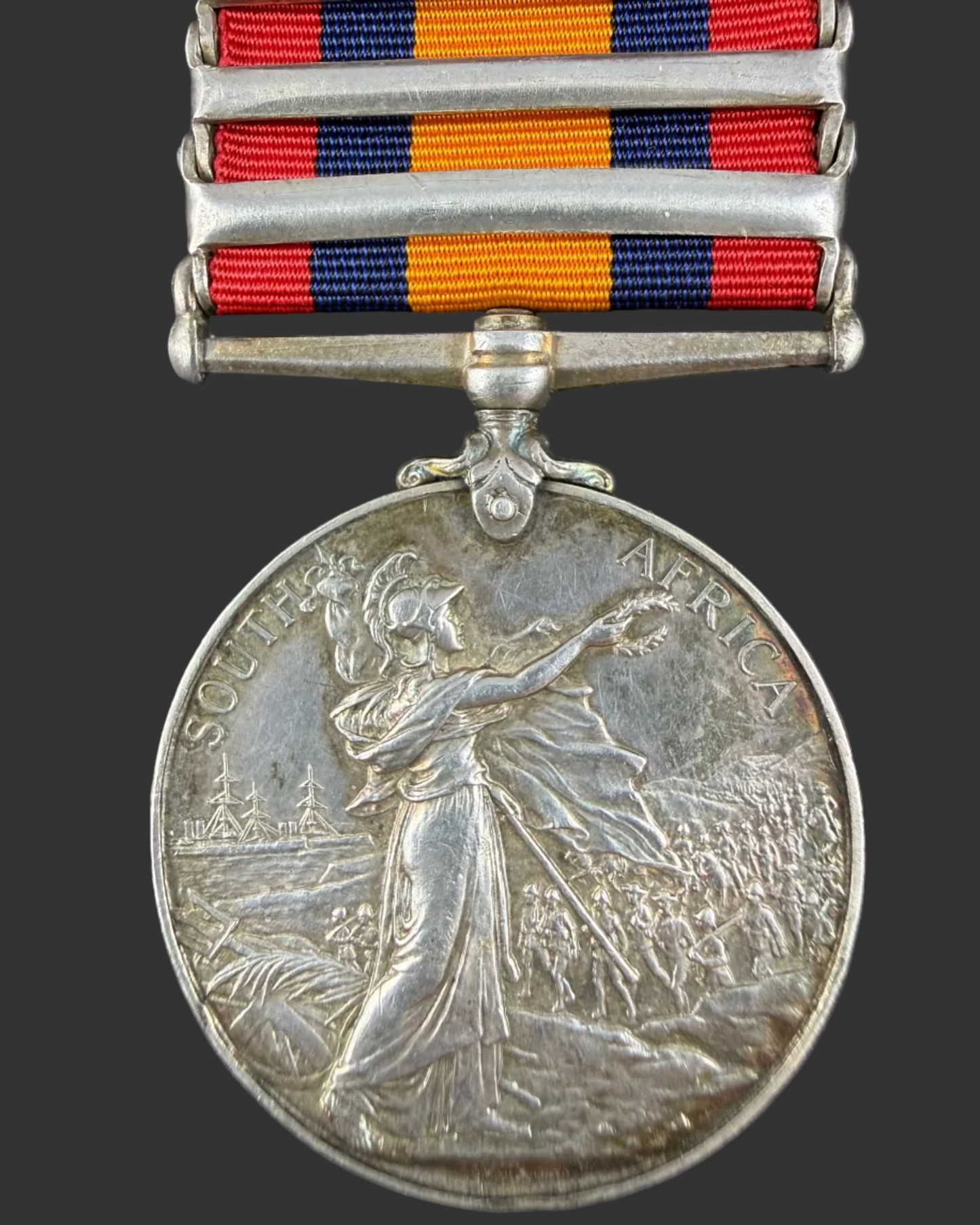 British - Pre-WWI - Queen's South Africa Medal - 6th (Inniskilling) Dragoons - Grattage