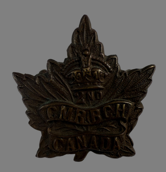 WWI - 2nd Canadian Mounted Rifles Collar Badge