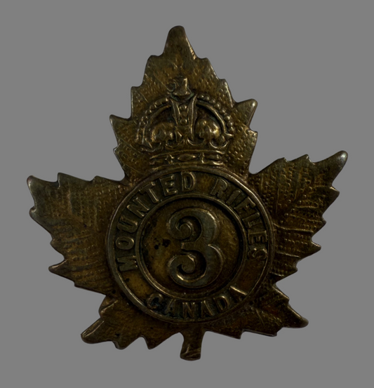 WWI - 3rd Canadian Mounted Rifles Collar Badge
