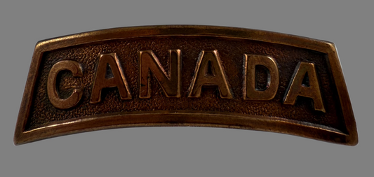WWI  - C.E.F Canada Shoulder Title - Roden 1916 - Copper Colour