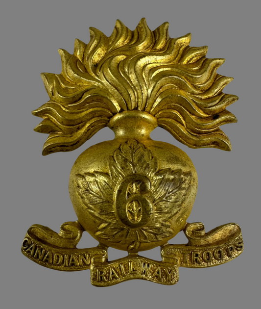 WWI - 6th Canadian Railway Troops Cap Badge