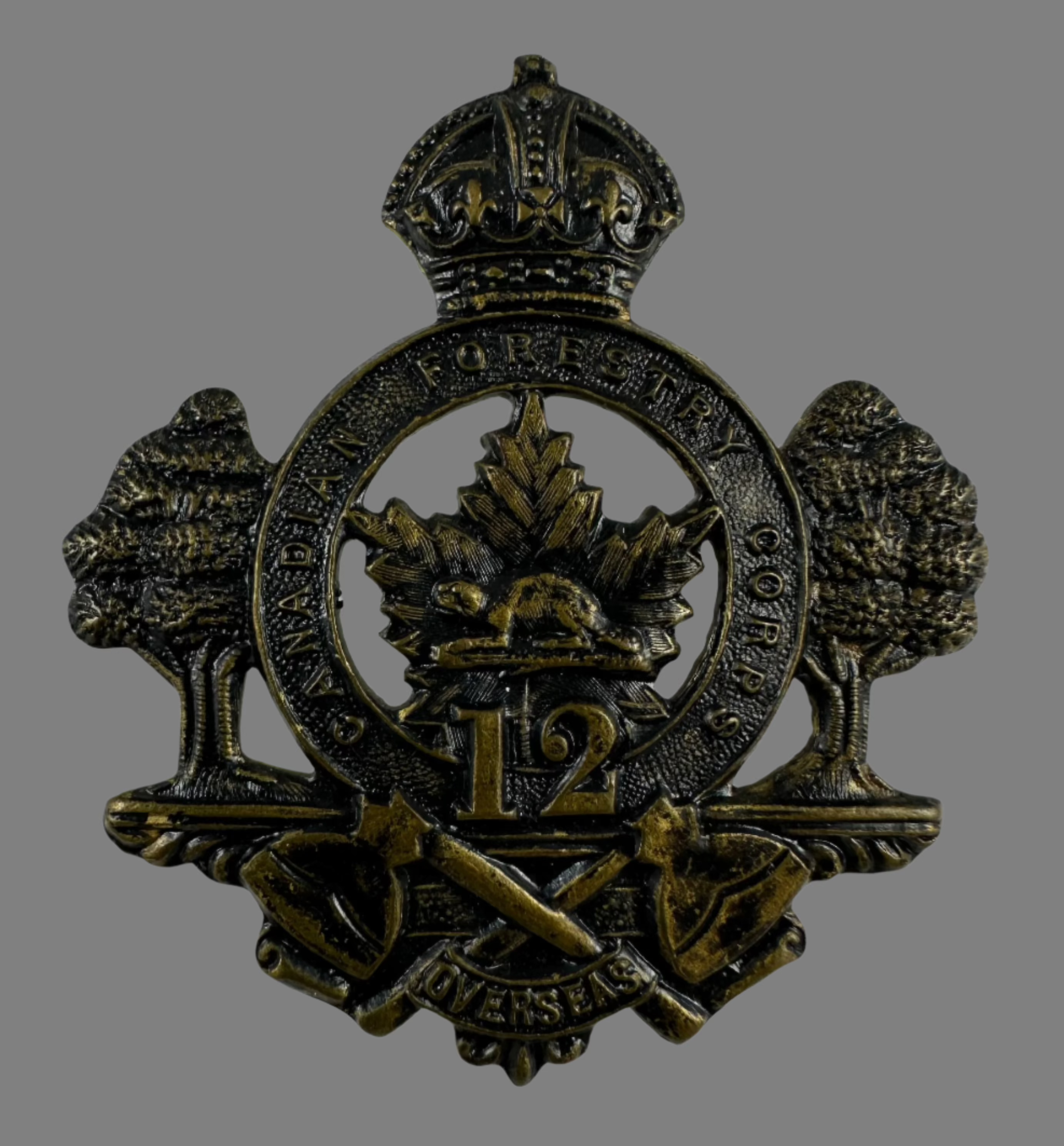 Falanex Cap WWI - 12th Canadian Forestry Corps Cap Badge – Phalanx Militaria