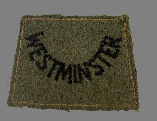 Canadian WWII - Westminster Regiment Slip-On Shoulder Title