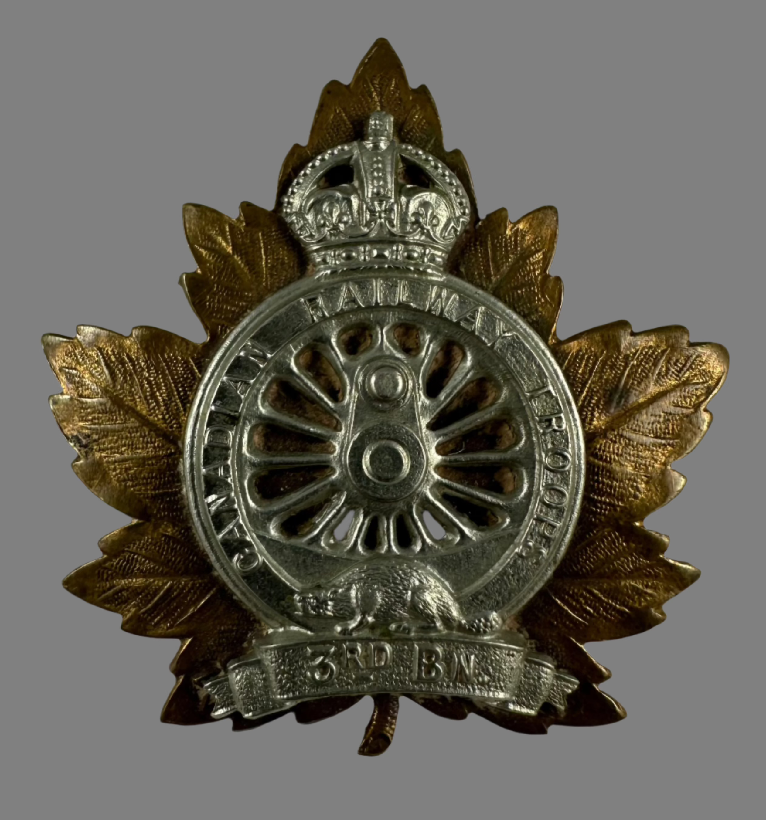 Falanex Cap WWI - 3rd Canadian Railway Troops Cap Badge – Phalanx Militaria