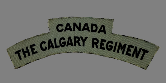 Canadian WWII - Calgary Regiment Printed Canvas Shoulder Title