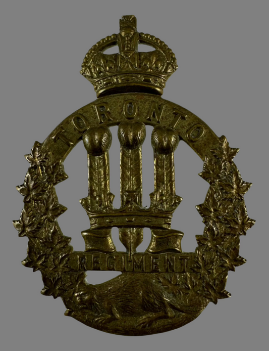 WWI/WWII - Toronto Regiment Cap Badge - 1924 Issue