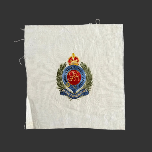 British - WWI - Royal Engineers - Hand Embroidered Badge