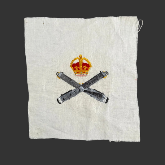 British - WWI - Machine Gun Corps - Hand Embroidered Badge