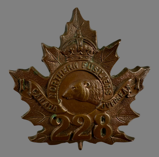WWI - 228th Canadian Infantry Battalion (Northern Fusiliers)  Cap Badge