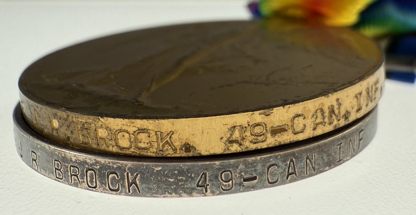 WWI Pair to 49th Canadian Infantry Battalion - Brock - American Citizen