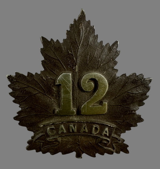 WWI - 12th Canadian Infantry Battalion Cap Badge