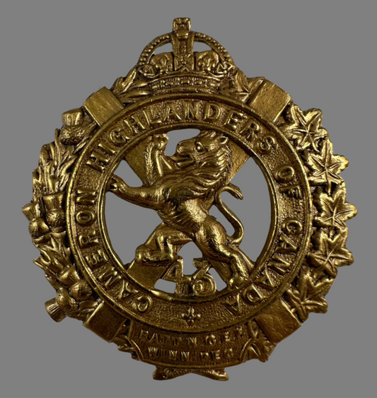 WWI - 43rd Canadian Infantry Battalion (Cameron Highlanders) Cap Badge