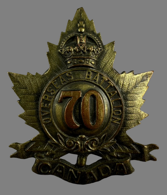WWI - 70th Canadian Infantry Battalion Cap Badge