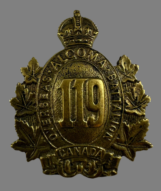WWI - 119th Canadian Infantry Battalion (Algoma) Cap Badge