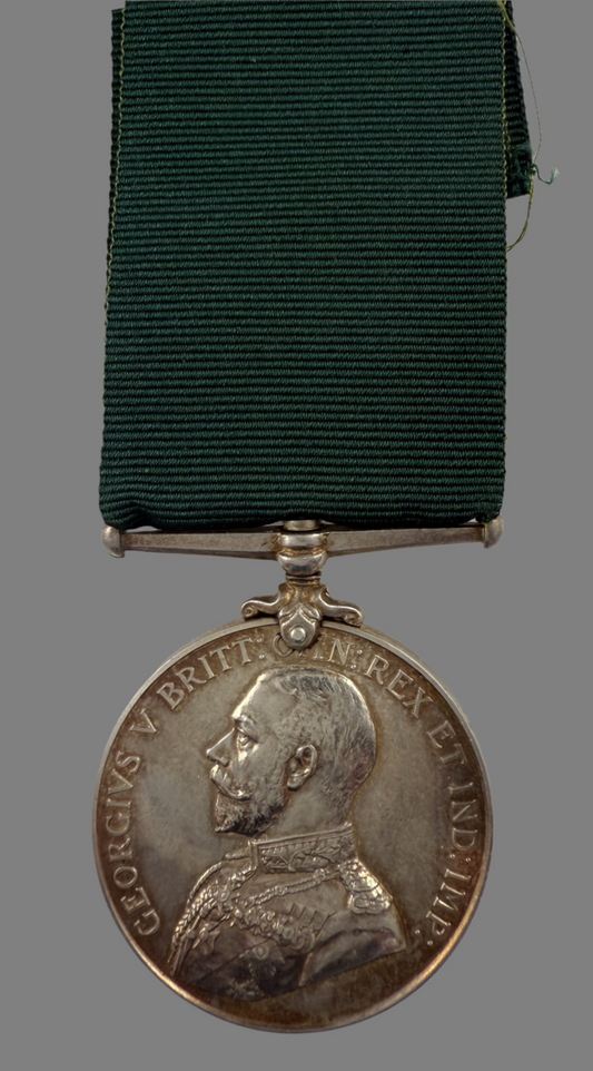 WWI Period - Colonial Auxiliary Forces Long Service Medal - 6th Quebec & Levis Regt - Giguere