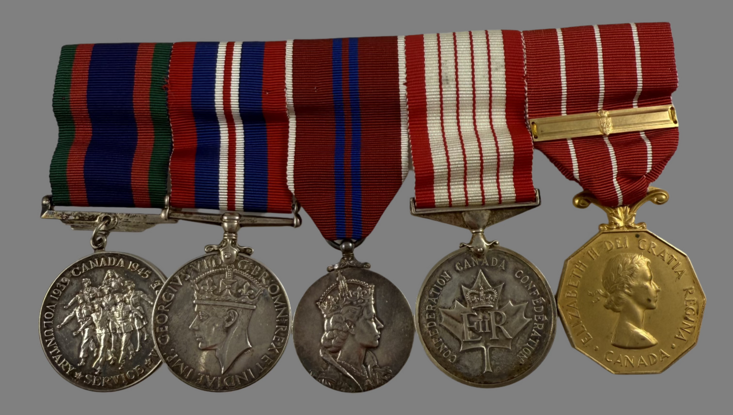 WWII / Post War - Canadian Long Service Medal Group - RCAF - Buxton