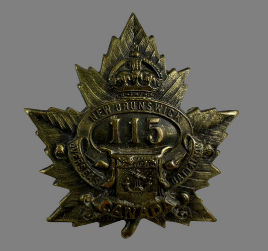 WWI - 115th Canadian Infantry Battalion (New Brunswick) Cap Badge