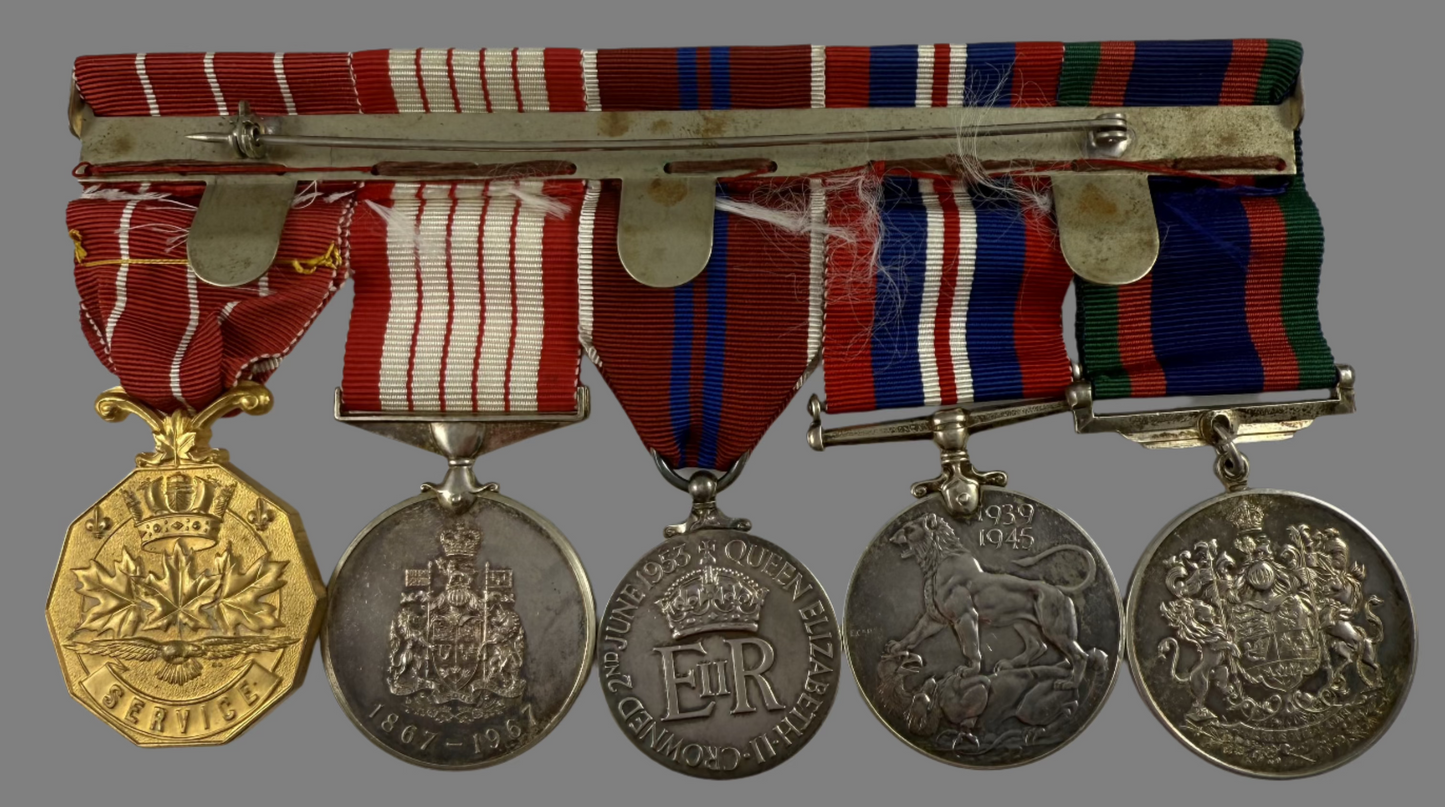 WWII / Post War - Canadian Long Service Medal Group - RCAF - Buxton